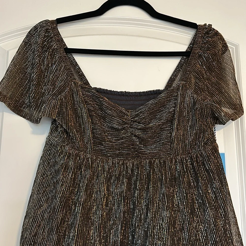 Draper James Emily Dress in Lurex Plise - XS